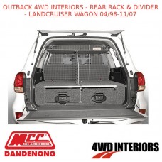 OUTBACK 4WD INTERIORS - REAR RACK & DIVIDER - LANDCRUISER WAGON 04/98-11/07
